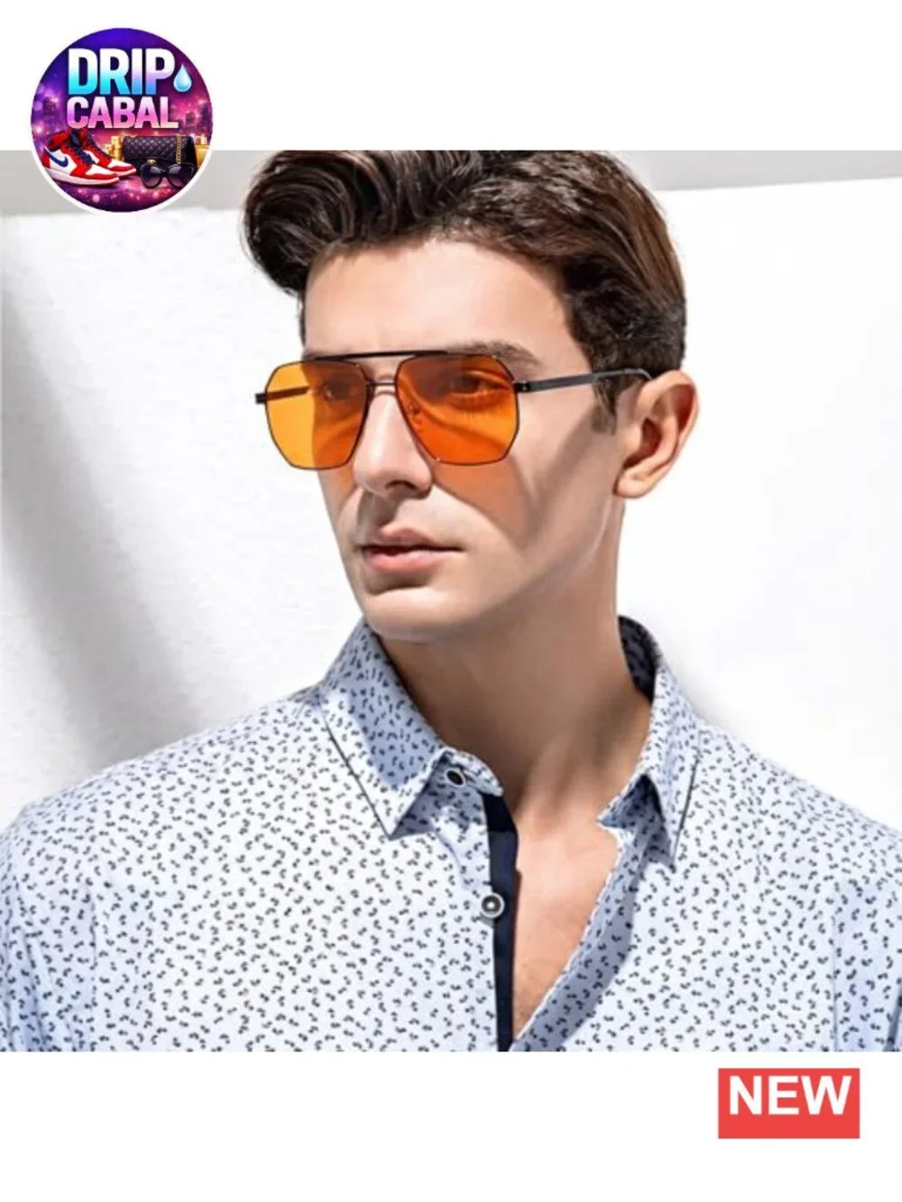 Retro Oversized Square Aviator Sunglasses Women Men Trendy Metal UV400